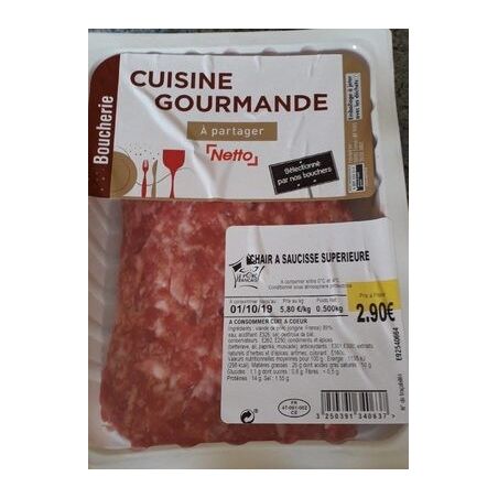 Netto Chair A Saucisse 500G Pf