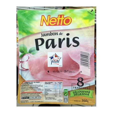 Netto Jambon Paris Dd 8T 360G