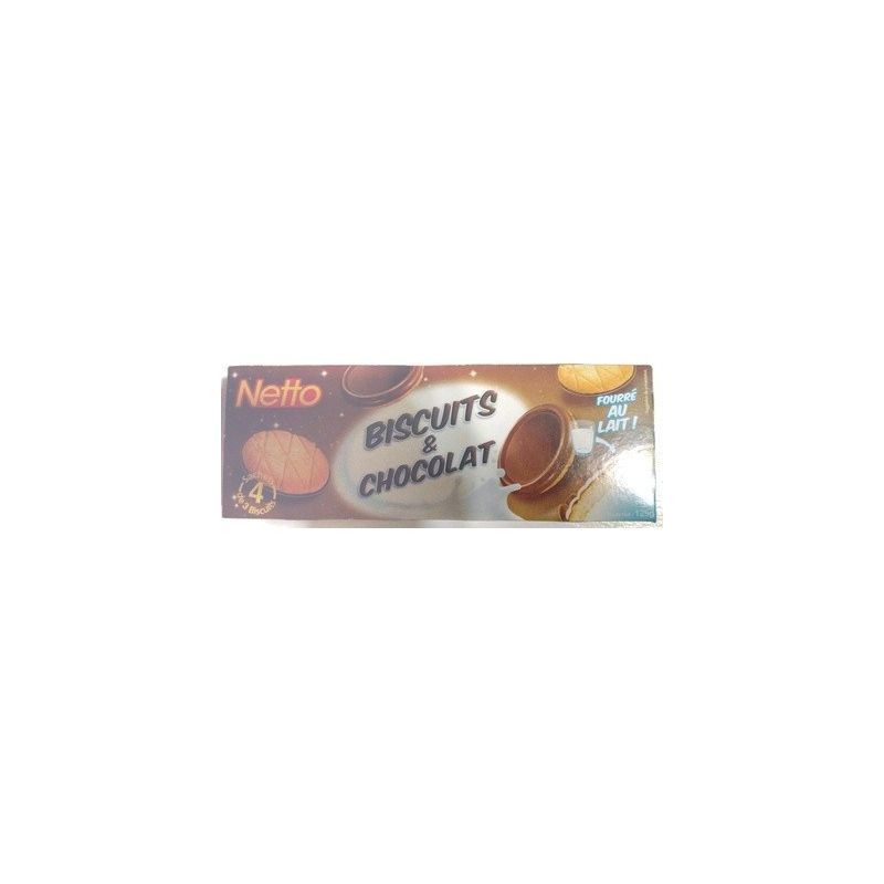 Netto Biscuit Fourre Lait 125G