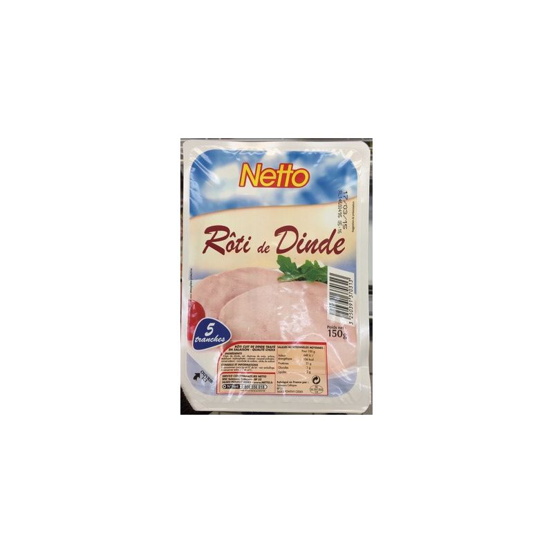 Netto Roti Dinde Cuit 5T 150G