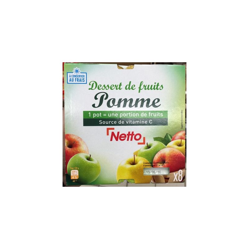 Netto Dess.E Frt Pomme 8X100G