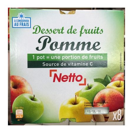 Netto Dess.E Frt Pomme 8X100G