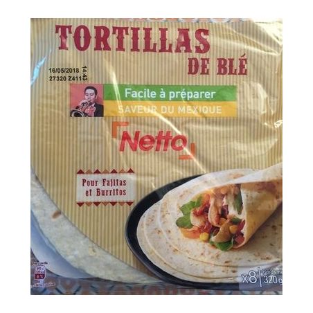 Netto 8 Tortillas De Ble 320G