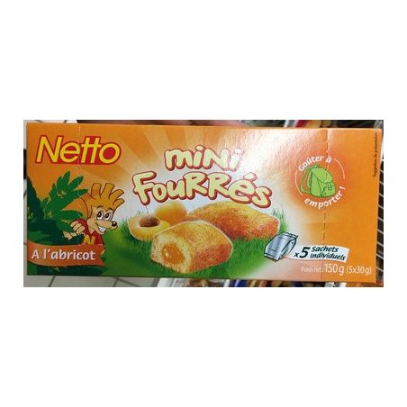 Netto Mini Fourres Abricot 150