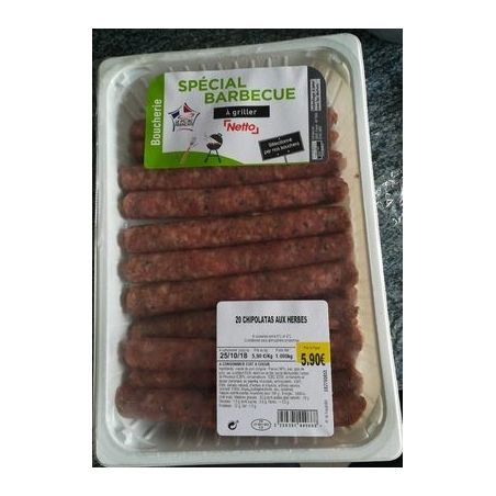 Netto 20 Chipolatas Herbes 1Kg