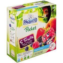 Paquito Gourdes 5 Fruits 4X90G