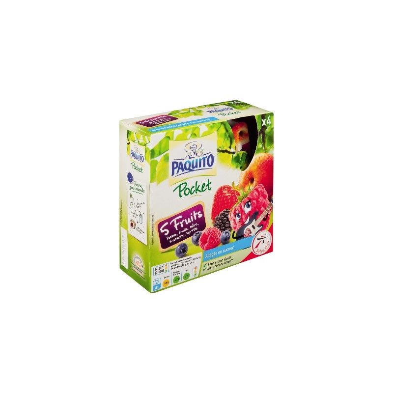 Paquito Gourdes 5 Fruits 4X90G