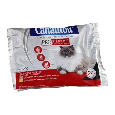 Canaillou Canail Poch.Chat Steril.4X100G