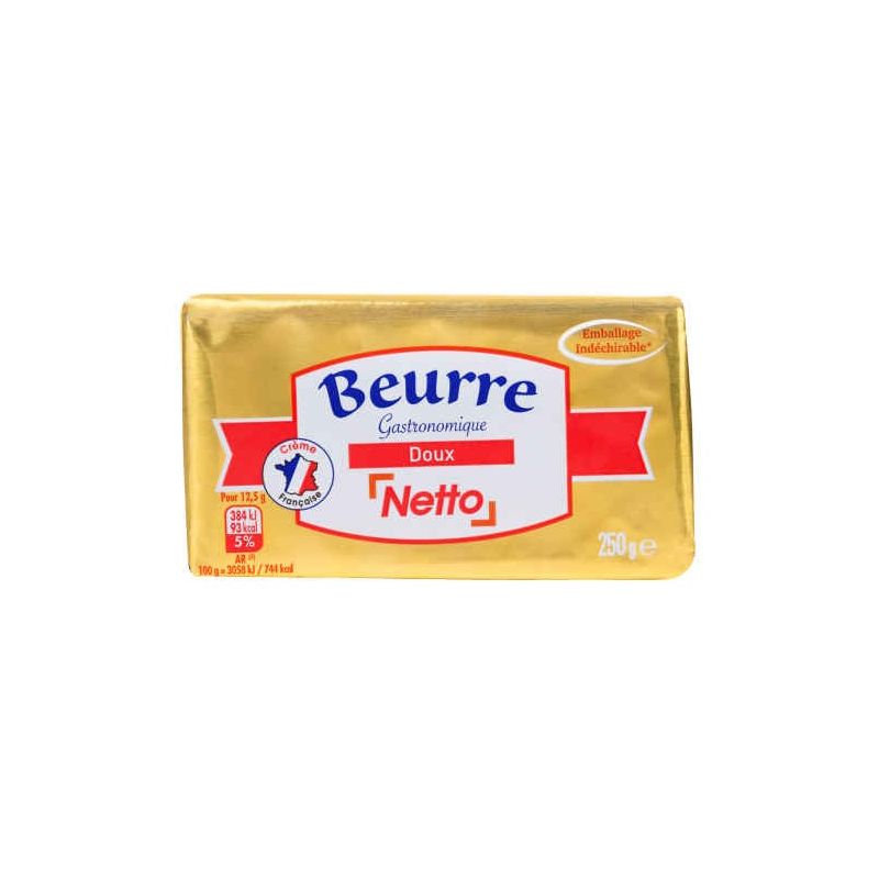Netto Beurre Doux Plq 250G