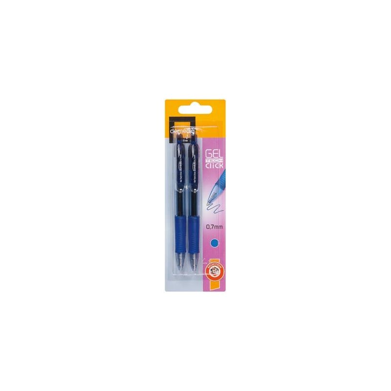 Domedia 2Stylo Gel Bleu Retrac