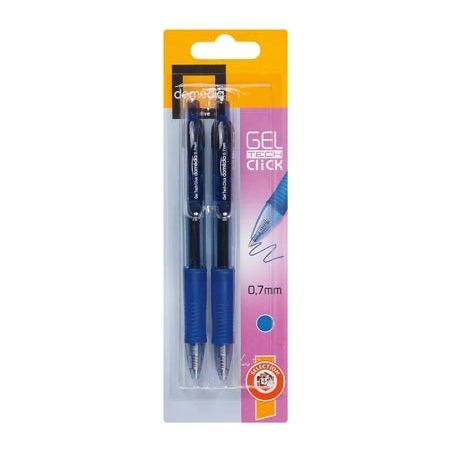 Domedia 2Stylo Gel Bleu Retrac