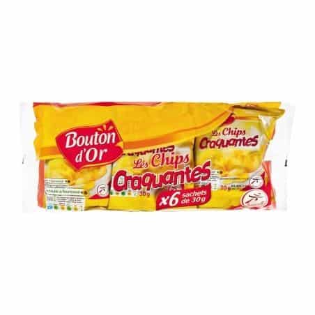 Bouton Or Bo Chips Craquantes Scht 6X30G