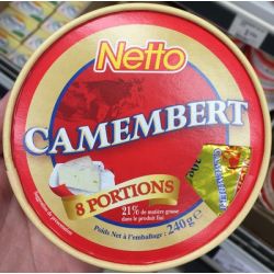 Netto Camembert 8Portions 240G