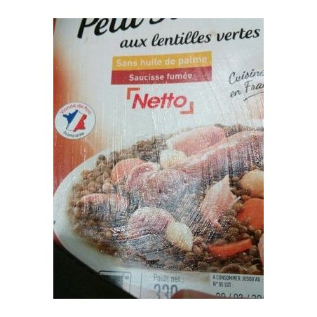 Netto Petit Sale Lentilles330G