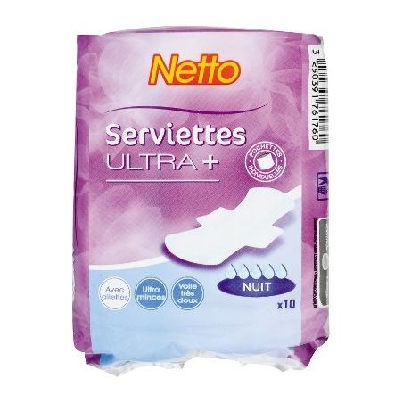 Netto Serviette Ultra Nightx10