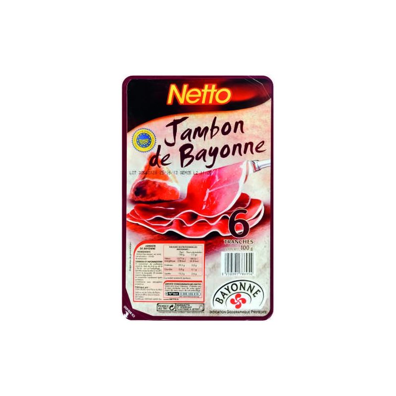 Netto Jambon Bayonne 6T 100G