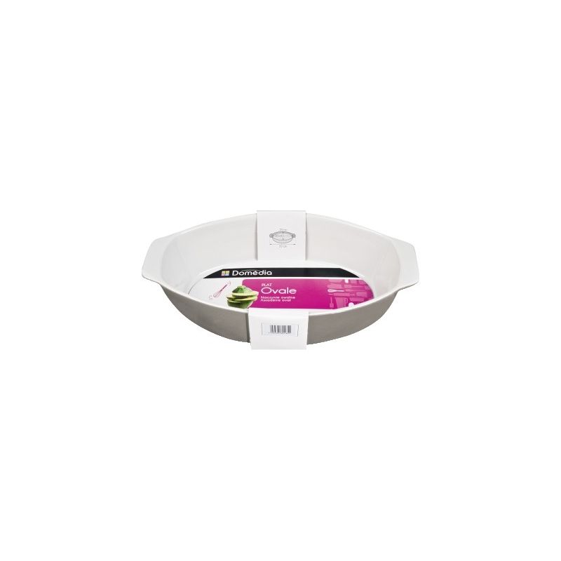 Domedia Dom Plat Ovale 34X21Cm Gris