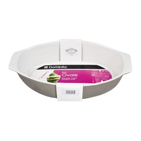 Domedia Dom Plat Ovale 34X21Cm Gris