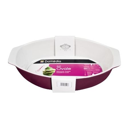 Domedia Dom Plat Ovale 34X21Cm Prune