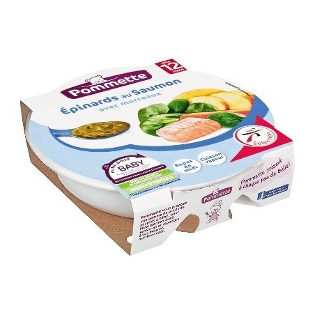 Pommette Epinards Saumon 230G