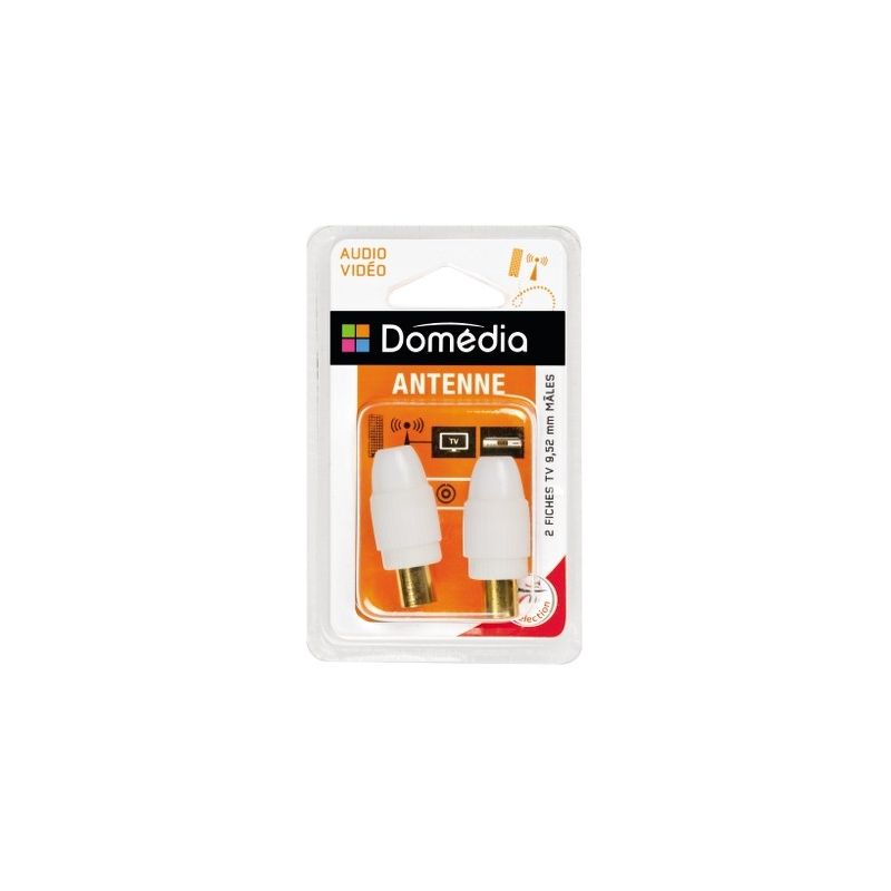 Domedia 2Fiches Tv Male 9.52Mm