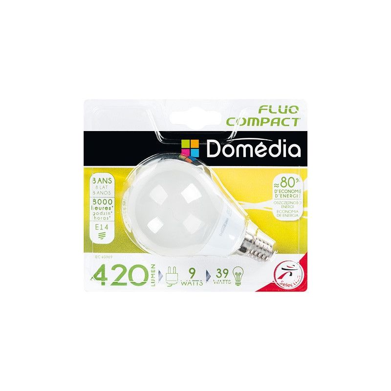 Domedia Dom Amp Fluo Sph 9W E14