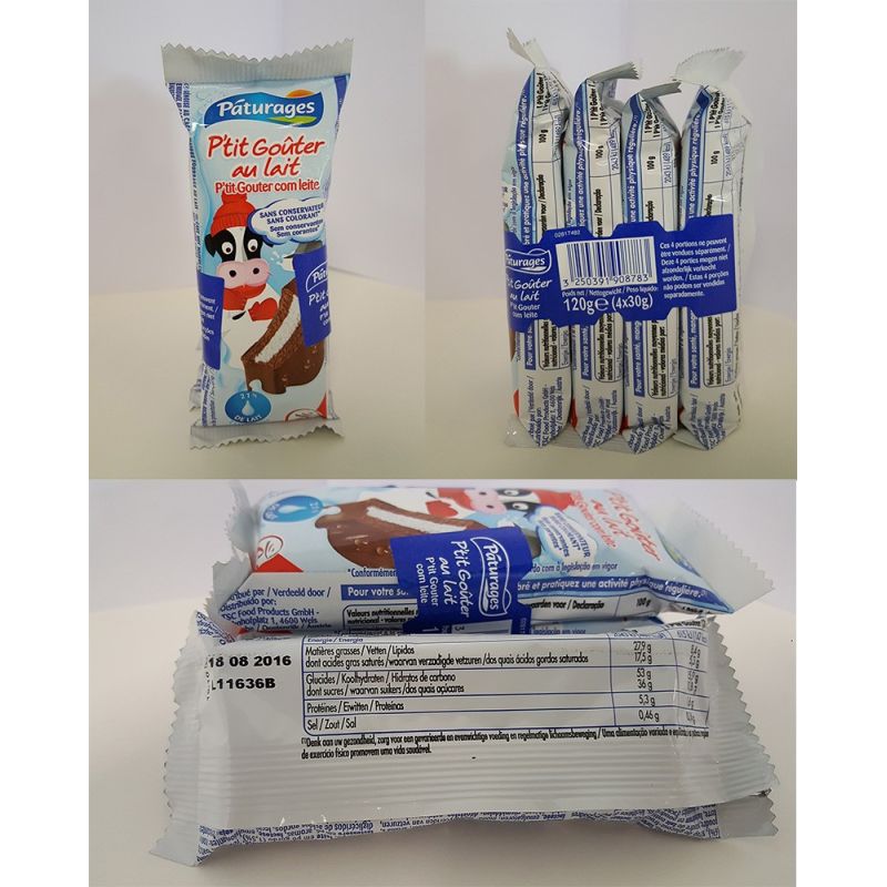 Paturages Pat.Pt Gouter Choco-Lait 4X30G