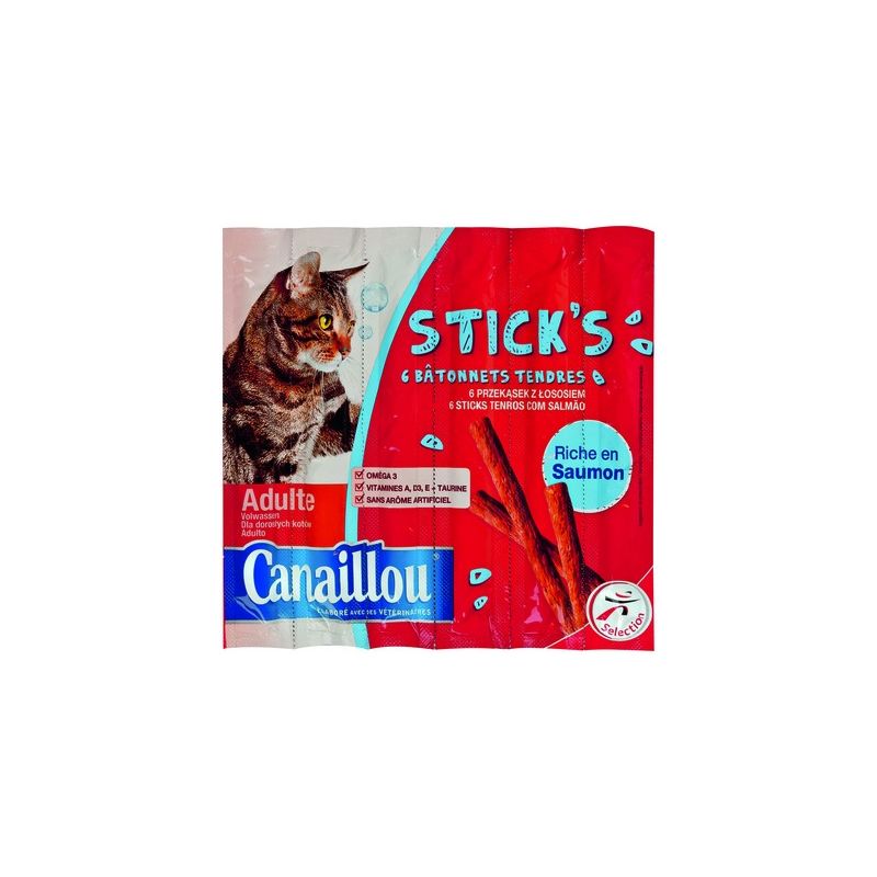 Canaillou Canail. Stick Chat Saumon 6X5G