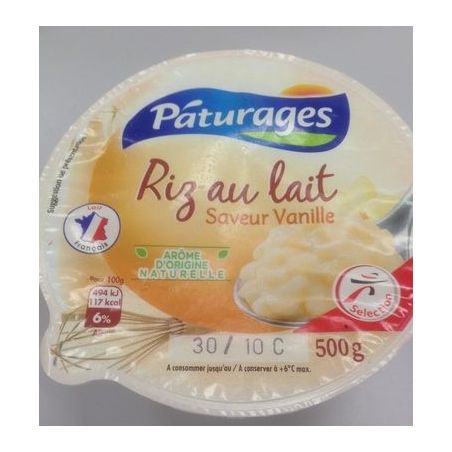 Paturages Paturage.Riz Lt Sav.Vanil.500G