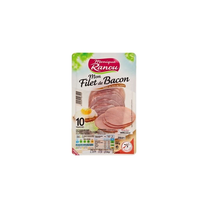 Ranou Filet Bacon Fume10T100G