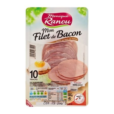 Ranou Filet Bacon Fume10T100G