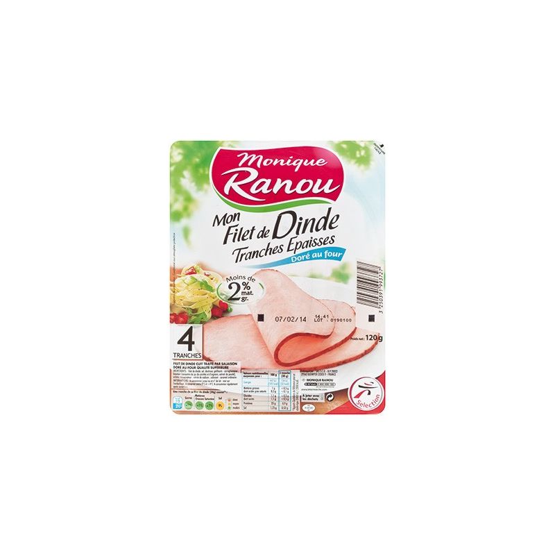 Ranou Flet Dinde 4T Epaiss120G