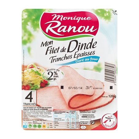 Ranou Flet Dinde 4T Epaiss120G