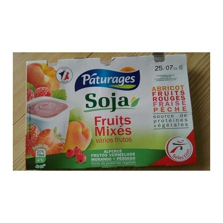 Paturages Pat. Soja Fruits Mixes 8X100G