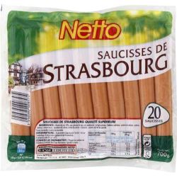 Netto Saucisses Strasbx20 700G