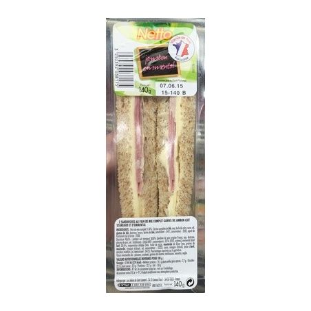 Netto Sandw Jbn Emmental 140G