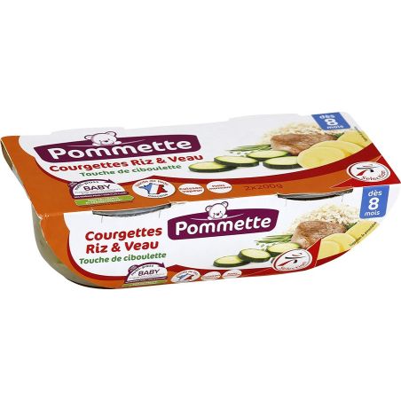 Pommette Courg Rz Veau 2X200G