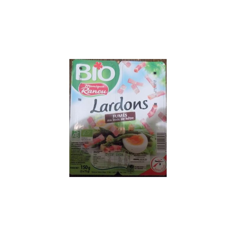 Ranou Lardons Fumes Bio 2X75G