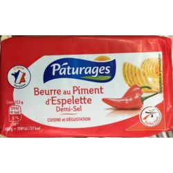 Paturages Pat Beurre Piment Esp Plq 100G