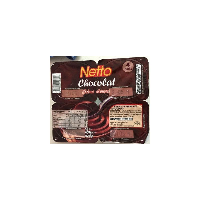 Netto Creme Dess.Choco4X115G