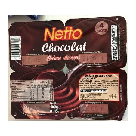 Netto Creme Dess.Choco4X115G