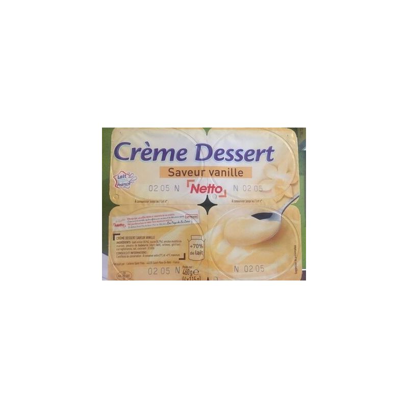 Netto Creme Dess.Vanil4X115G