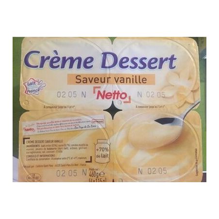 Netto Creme Dess.Vanil4X115G