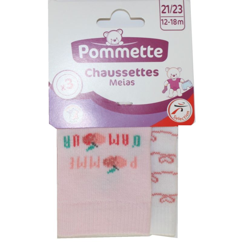 Pommette Pmt 2 Chaussettes Pomme 15/17