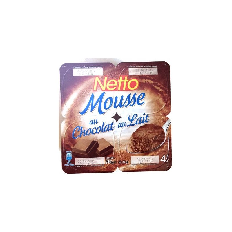 Netto Mousse Choco Lait 4X60G