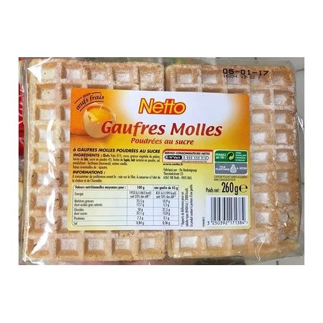 Netto Gaufres Molles 260G