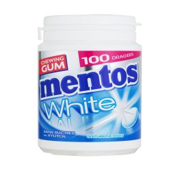 Mentos Gum Chewing-Gum Menthe Douce Sans Sucre : La Boite De 100 Dragées - 150 G
