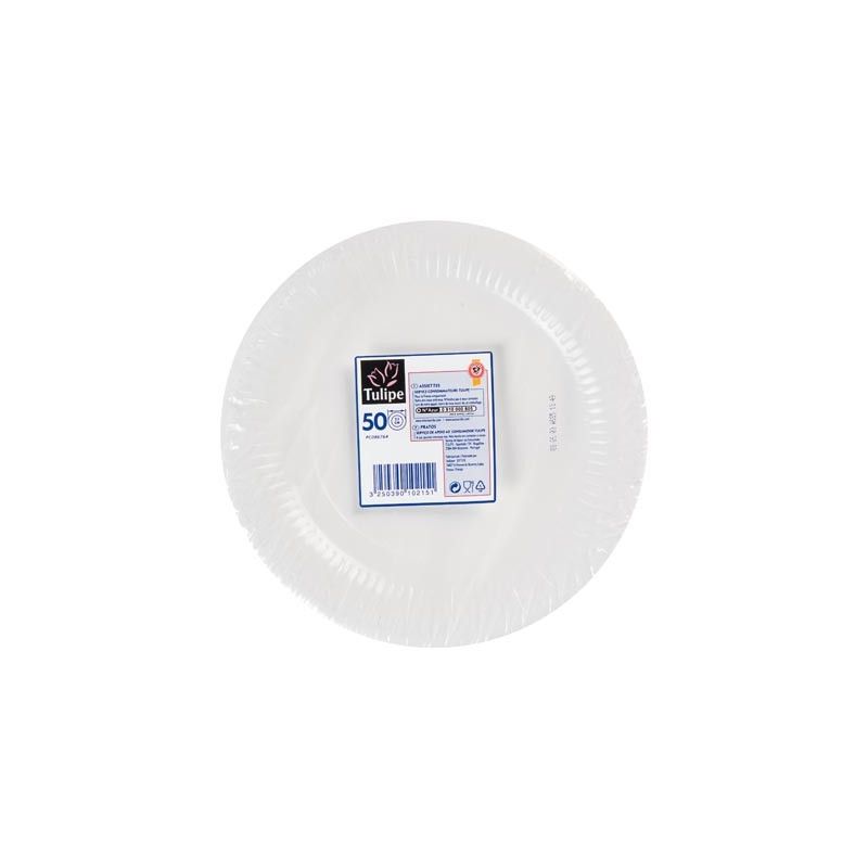 Domedia Assiette 23Cm X50 Blanc