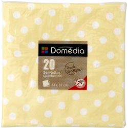 Domedia Dom Serv 33Cm X20 Pois Creme