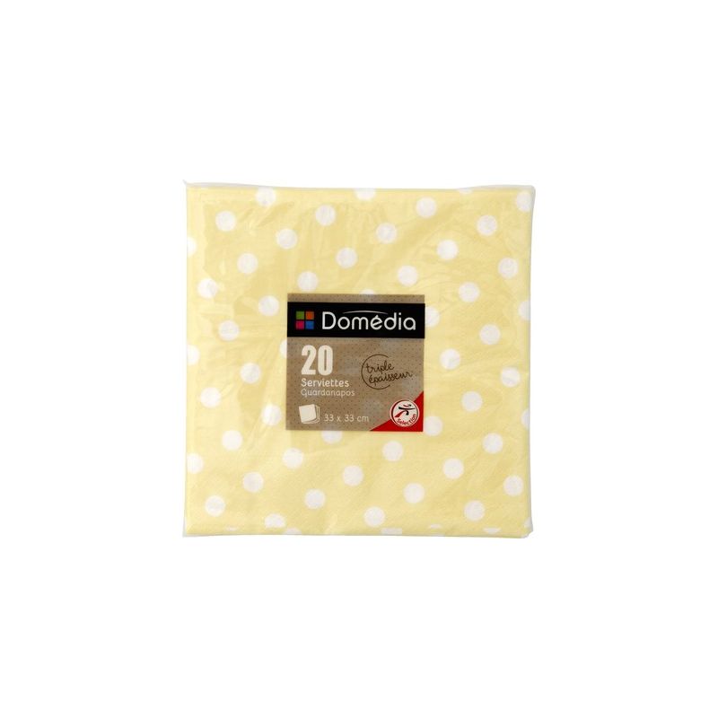 Domedia Dom Serv 33Cm X20 Pois Creme